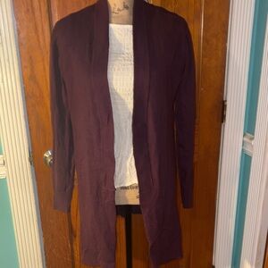 Women's XS Worthington Burgundy Open Front Cardigan